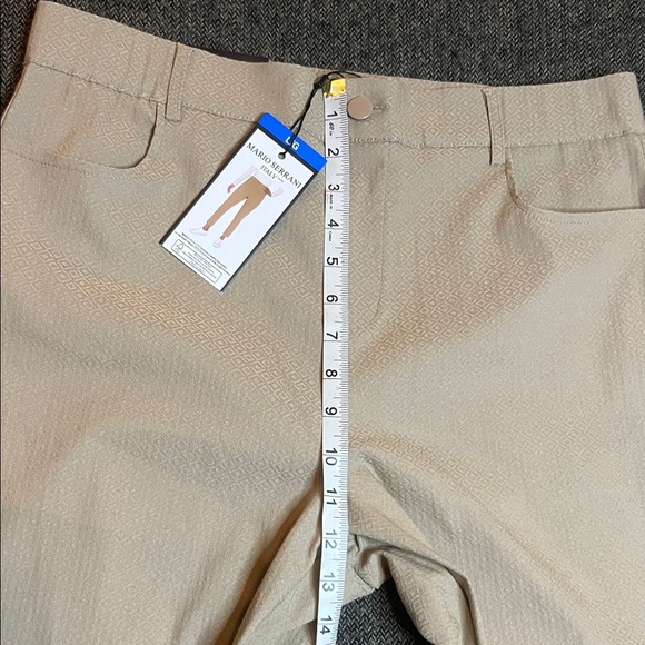 NWT Mario Serrani Women’s Tan Chinos Ankle Pants sz L Pull On - Picture 7 of 12